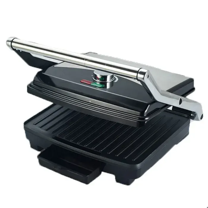 Grill électrique - Lazozo - gotoll appareil à sandwich presses à panini croque monsieur plaques anti-adhésives (rouge) — coloris Noir