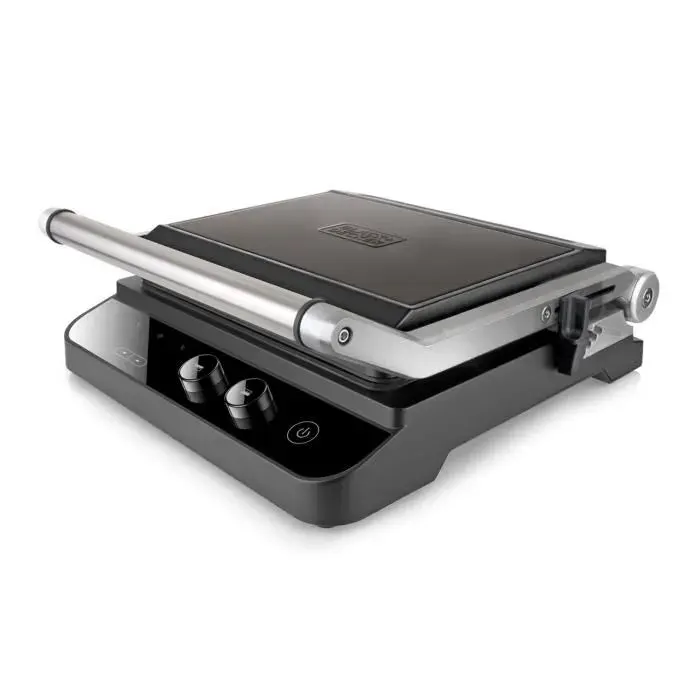 Grill électrique portable 2 en 1 BLACK+DECKER BXGR2000E - Ouverture 180º - Plaques de 29x26 cm - 2000W