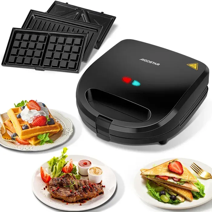 Grill gaufres et sandwichs Aigostar Rubik - Antiadhésif et cuisson double face