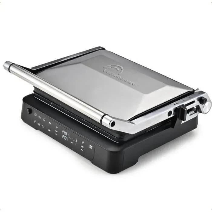 Grill LITTLE BALANCE - Surface Cuisson 29x23cm - Ouverture 180°C - Jusquà 230°C - Thermostat électronique réglable - 2000W
