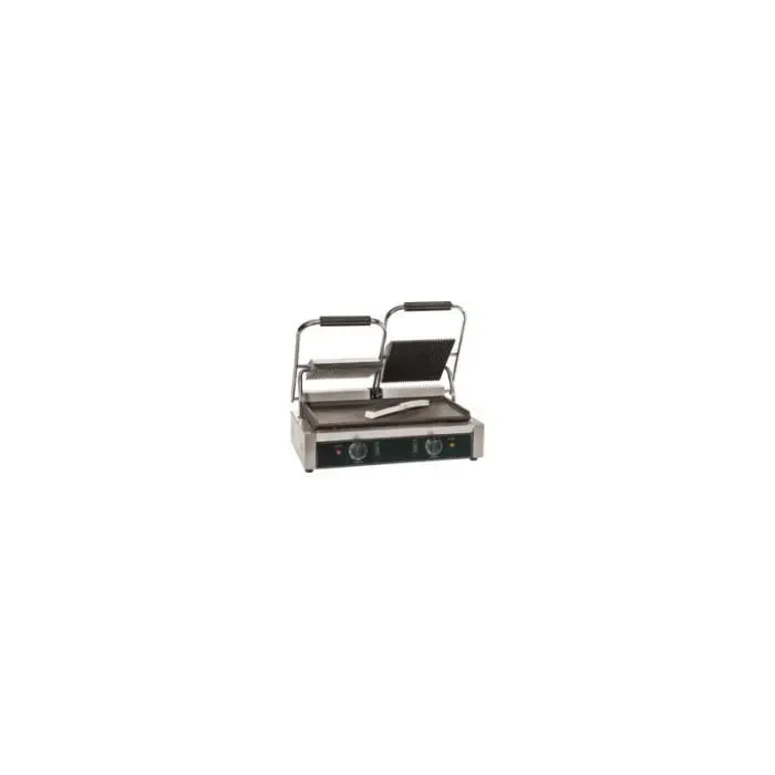 Grill Panini Double Rainuré Dessous/Dessus EN