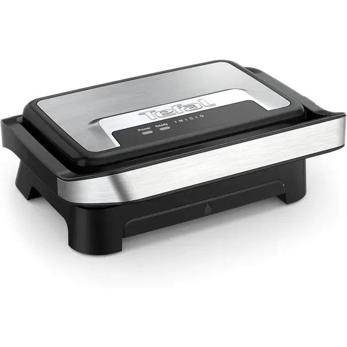 Grill Panini Électrique Compact Plaques Antiadhésives Nettoyage Facile Machine À Sandwich Et Gril GC270D10 — coloris Noire