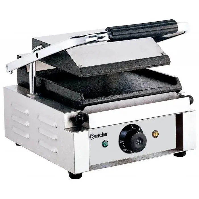 Grill Panini pour Professionnels - Bartscher - Plaques lisses - 214 x 214 mm - 1800 Watt