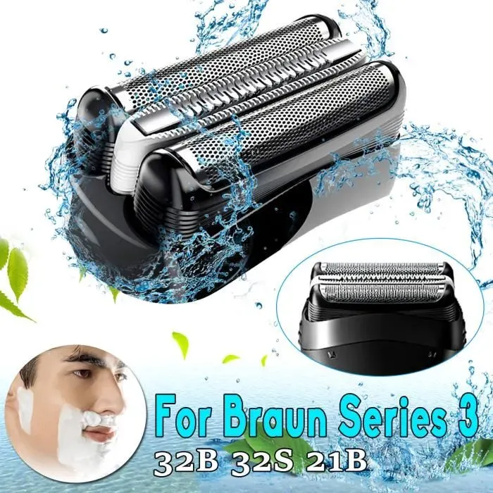 Grille de Rasoir Électrique - TEMPSA - 32B 32S 21B - ABS - Acier Inoxydable - Compatible Braun