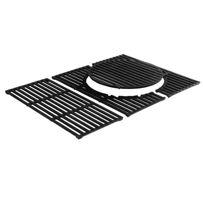 Grille en fonte émaillée - ENDERS - 7784 - Compatible Barbecue Boston 3 - Inserts interchangeables - Noir