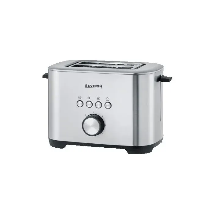 Grille-pain 2 fentes avec fonction bagel - SEVERIN - AT2620 - 800W fentes XXL 7 niveaux support viennoiseries Inox brossé