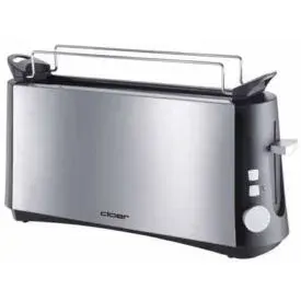 Grille-pain 2 tranches CLOER 3810 - Noir/inox mat - Consommation 880W