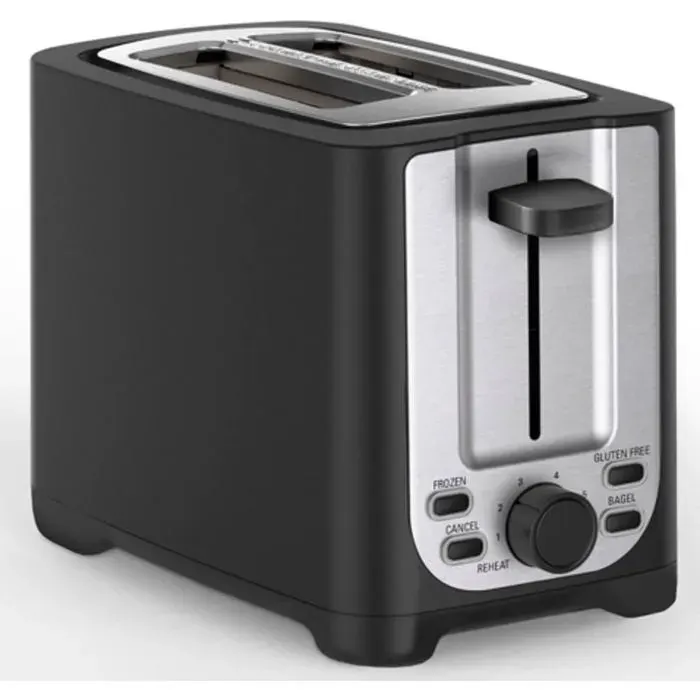 Grille-pain 2 tranches - EVERWOL - Fentes extra larges - Arrêt automatique - Fonction annulation