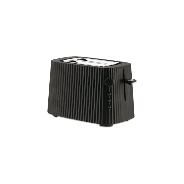 Grille-pain - Alessi - Modèle MDL08 - Noir - 6 niveaux de dorage - Plateau ramasse-miettes amovible