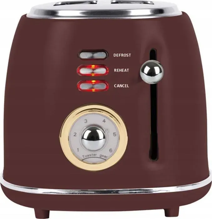 Grille-pain - Berlinger Haus - BH-9520 - 850W - 2 emplacements - Design vintage burgundy