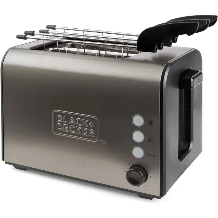 Grille-Pain - BITIS - Bxtoa900E - 900W - 2 Fentes - 7 Niveaux de Brunis
