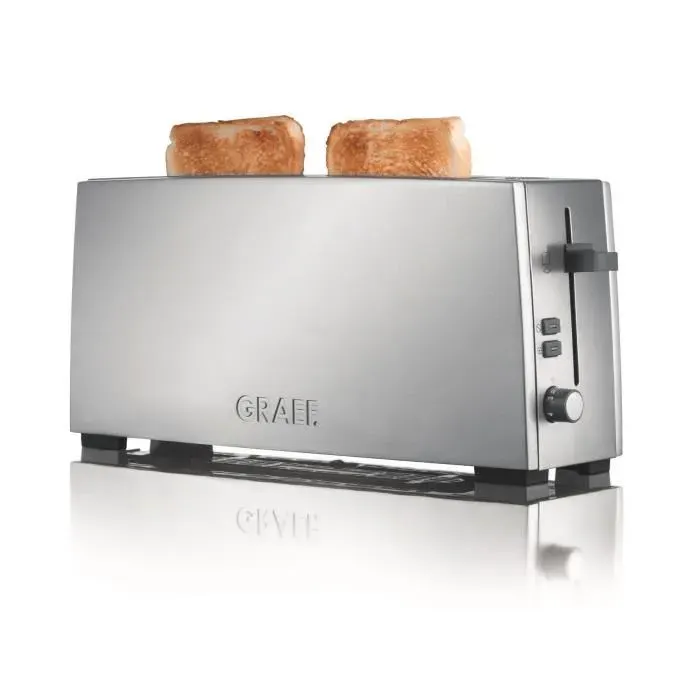 Grille-pain électrique - GRAEF TO90 - 1 longue fente - 6 niveaux de brunissage - Inox
