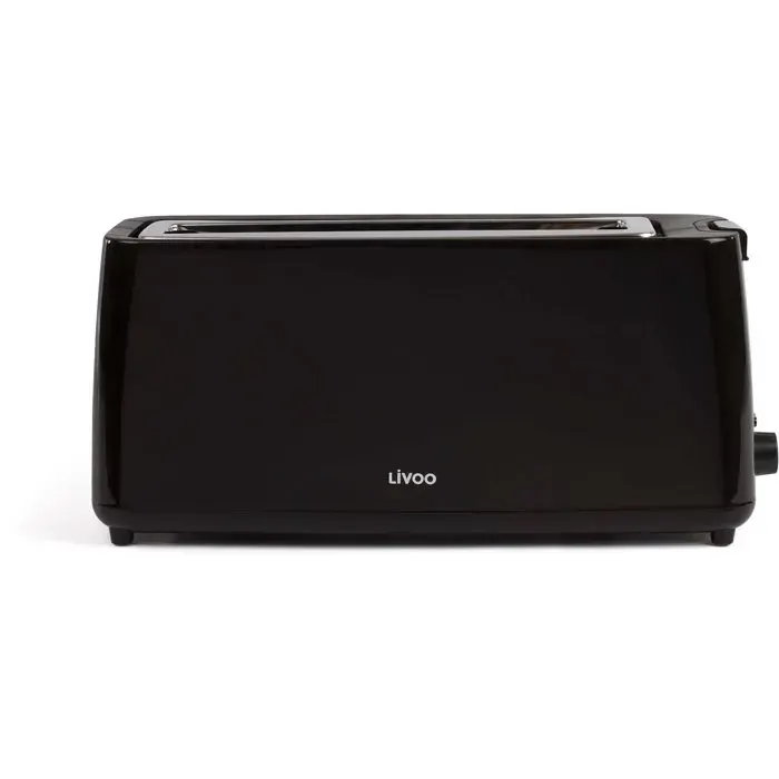 Grille-pain fente longue - LIVOO - DOD168N - 900 W - Thermostat réglable : 7 niveaux - Noir