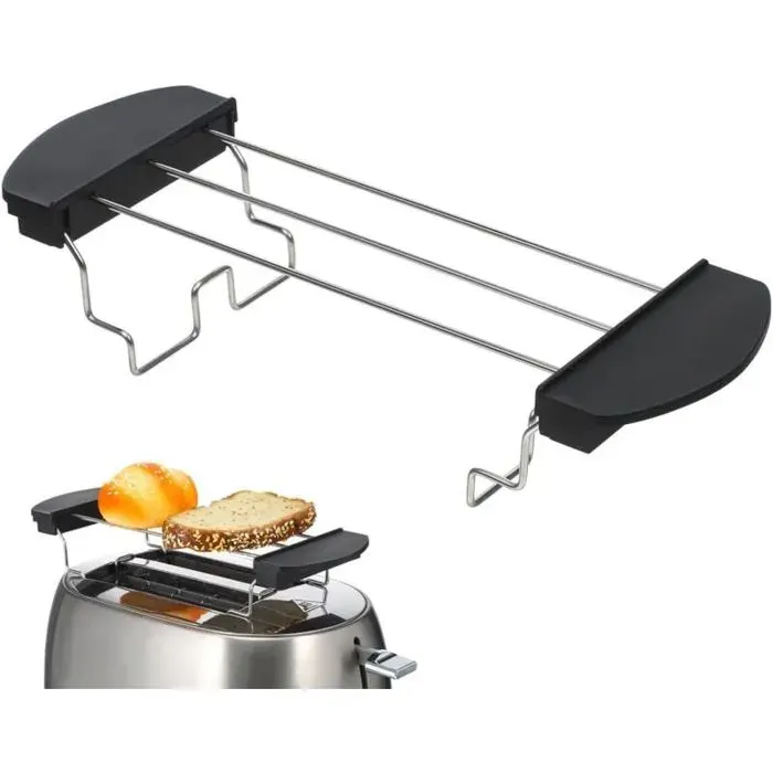 Grille-pain inox - PZCC - Acier inoxydable - Protection anti-brûlure - Facile à nettoyer - Dimensions 26x9.2x9 cm