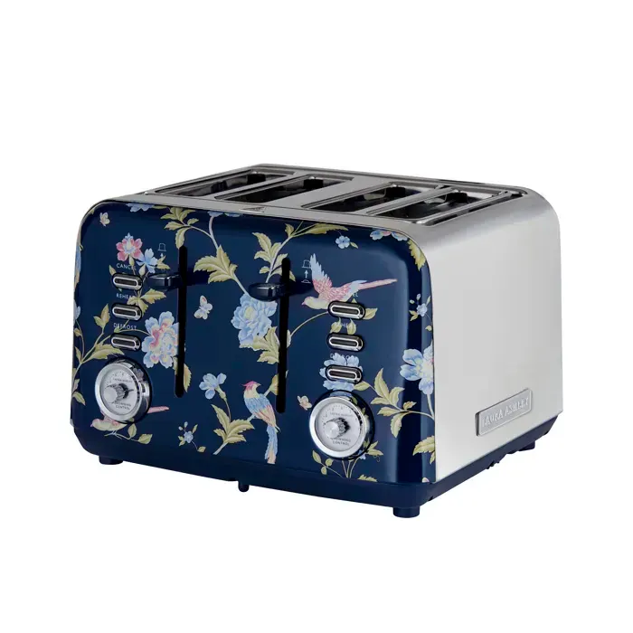 Grille-pain - LAURA ASHLEY - Laura A Elveden - 4 tranches - 7 niveaux - Bleu Navy