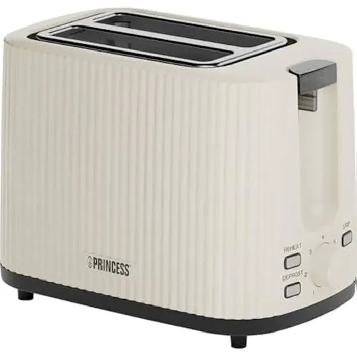 Grille-pain - PRINCESS - Wave - 2 fentes - 7 niveaux de brunissage - Beige