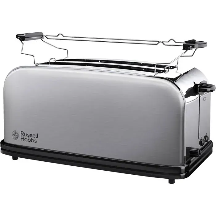 Grille-pain - SUTEO - Adventure - Acier Inox - 2 Fentes Longues - 6 Niveaux de Brunissage