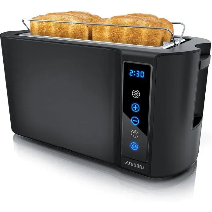 Grille-pain - SUTEO - Écran tactile - 1500W - 7 niveaux de brunissement - 4 fentes - Noir — coloris Noire