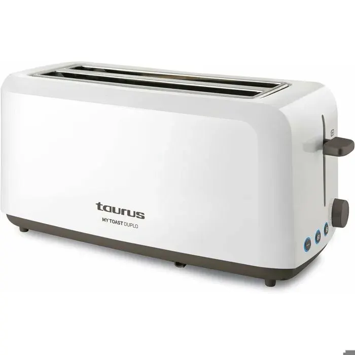 Grille-pain - TAURUS - MY TOAST DUP CO - 4 pièces - 1450 Watt - Blanc — coloris Blanche