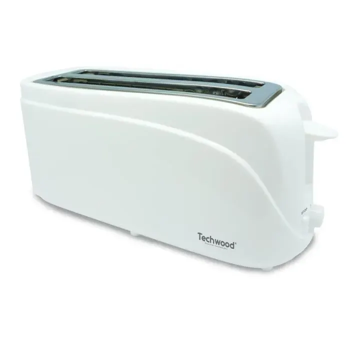 Grille pain TECHWOOD TGP502 - 2 longues fentes - Blanc - 1300 Watt