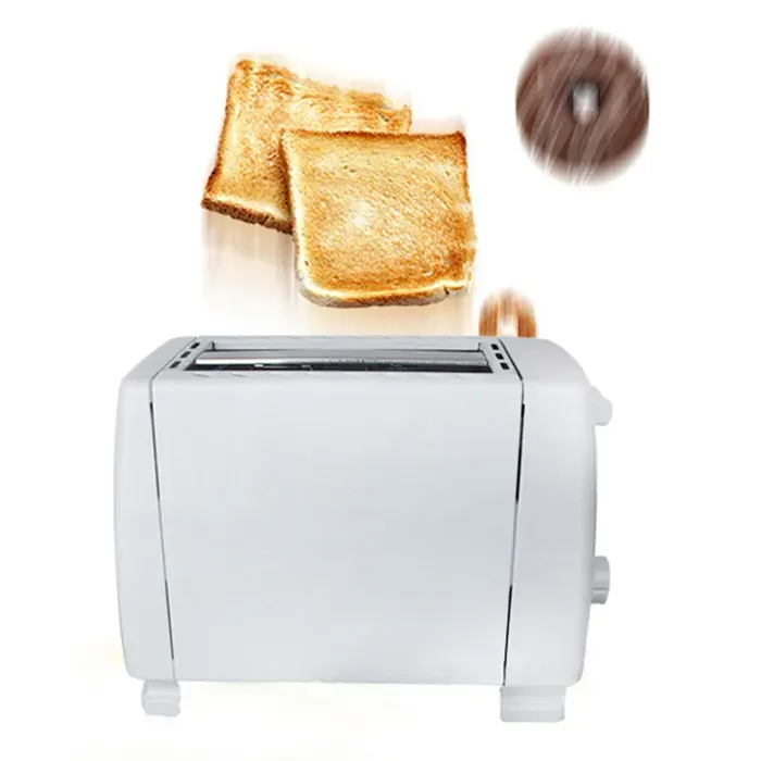 Grille pain toaster ajustable cuisine - FAMICAM - biscottes petit déjeuner automatique deux fentes toast contrôle de température — coloris Blanc