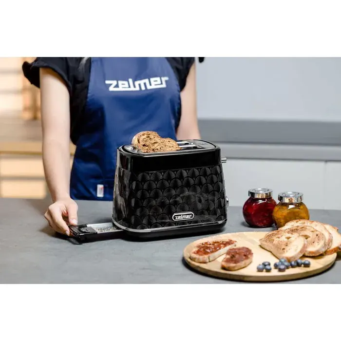 Grille-pain - Zelmer - ZTS7990 - 2 tranches - 870 W - Noir