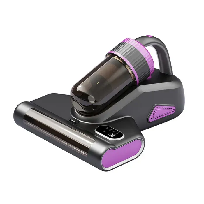 Gris Aspirateur anti-acariens sans fil grande puissance stérilisation UV brosse rotative battement rechargeable