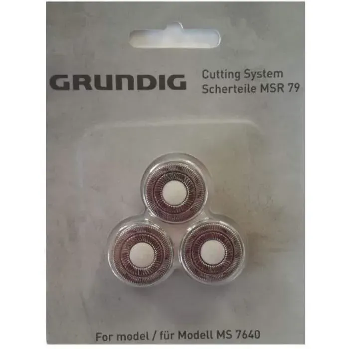 GRUNDIG MSR79 TÊTE DE RECHANGE POUR RASOIR HOMME MS 7640