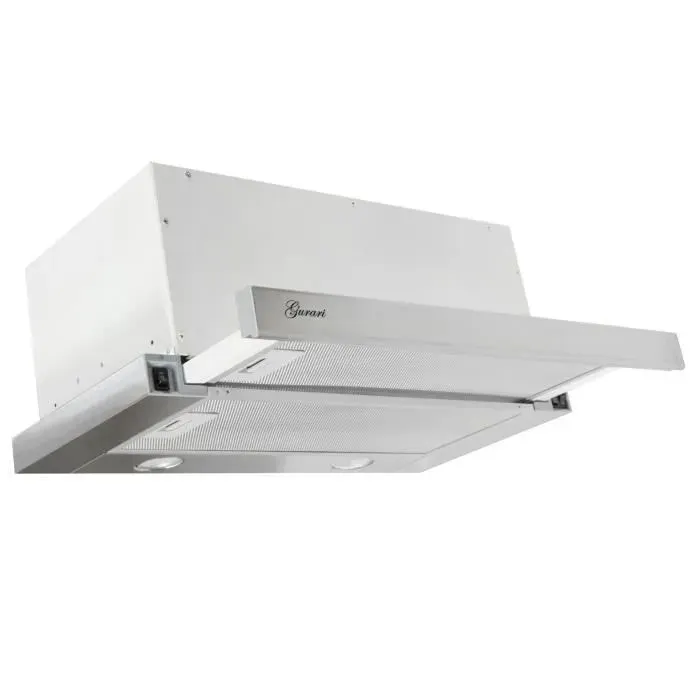 GURARI GCH B 135 IS+filtre à charbon Hotte daspiration à écran plat 60cm encastrable 1000m³/h en inox+filtre à charbon