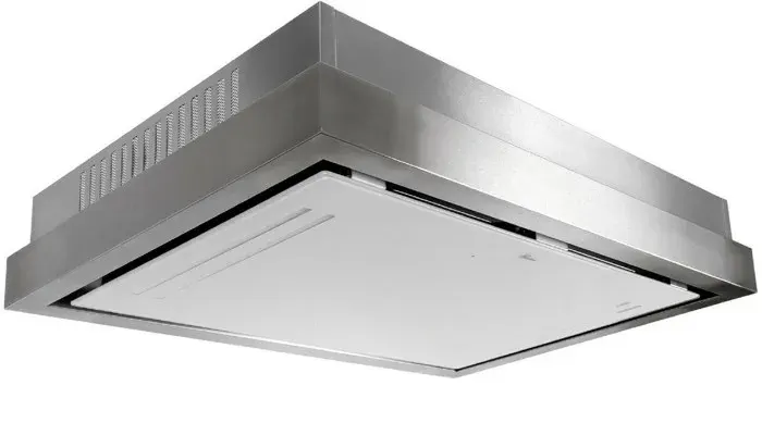 Gurari Hotte encastrable plafond 90 cm GCH 343 IS 90 WH Hotte aspirante 1000m³/h •Moteur EBM •Ionisation électrostatique •Recyclage