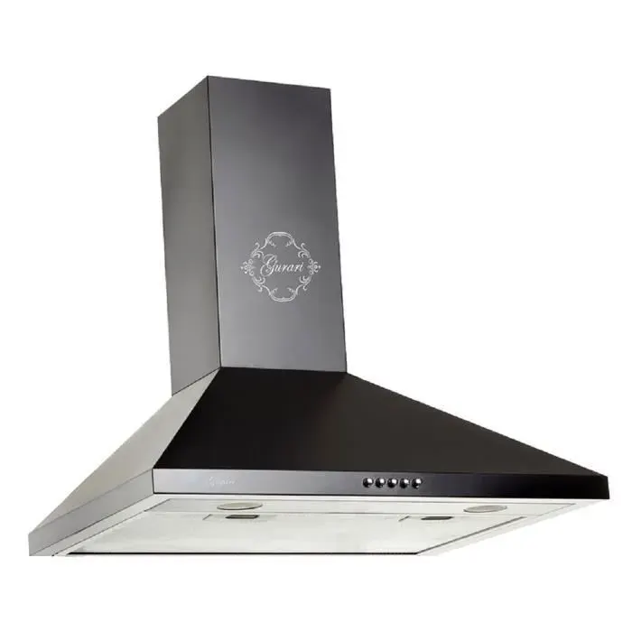 GURARI Hotte murale GCH 147 BL 5 Hotte aspirante 50 cm • Noir • 1000m³/h • 3 vitesses • Hotte de cuisine Evacuation & Recyclage