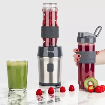 H.koenig - Blender Smoo9 Mini - 2 Gourdes De Transport Incluses - 570ml