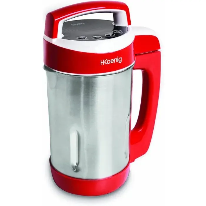 H.Koenig Blender Soupe Chauffant 11L Inox 850W 4 Programmes Mixage à Chaud et Froid Multifonction