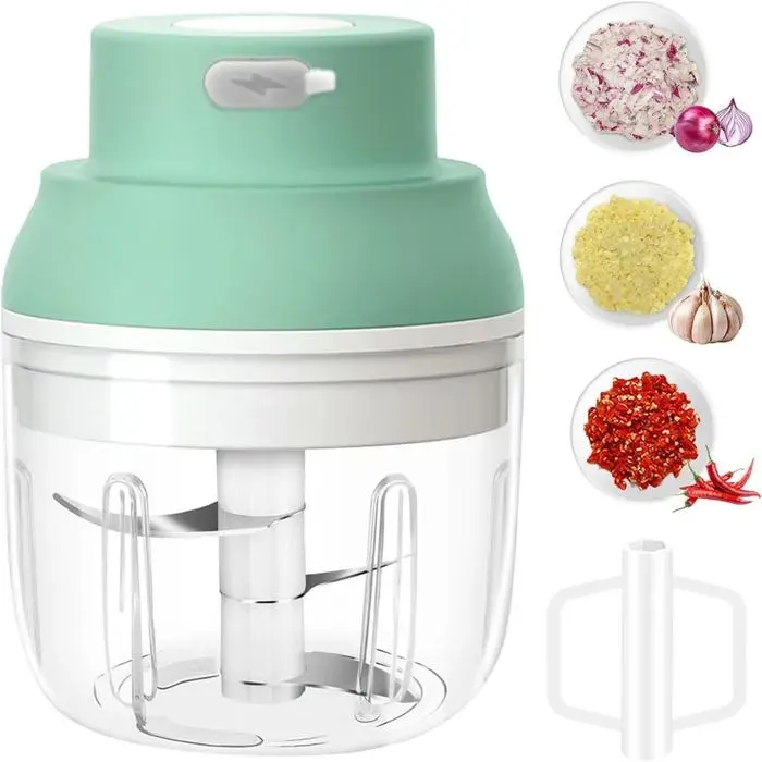 Hachoir à ail électrique 250 ml hachoir à oignons petit robot culinaire portable USB