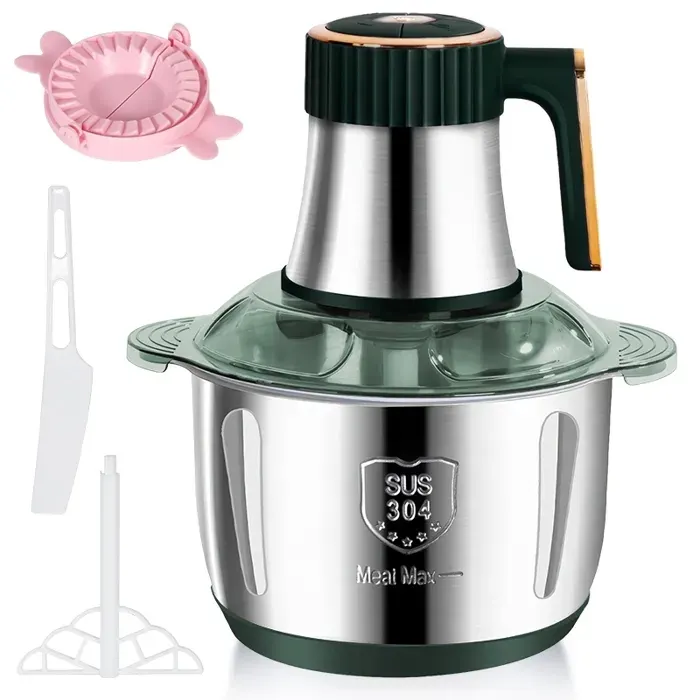 Hachoir électrique - 500 W - Bol inox 5 L - 6 lames inox - Mixeur - 5 vitesses-15