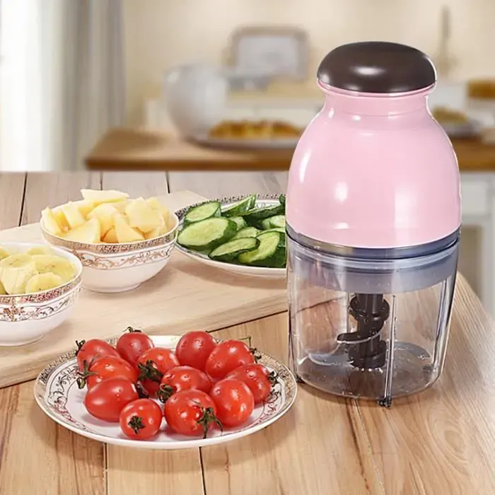 Hachoir électrique Multifonction Rose/Transparent(500ml)