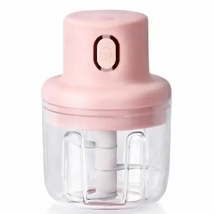 Hachoir électrique portable - HERZBERG - HG-03176 - Sans fil - 250 ml - Rose