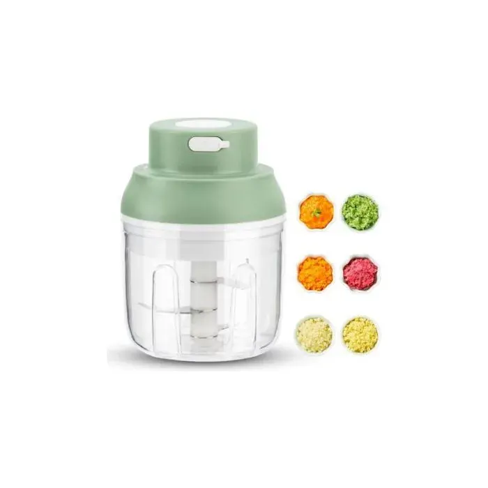 Hachoir électrique rechargeable USB Mini coupe legumes Capacité de 250 ml Mini hachoir de cuisine avec robot mixeur Idéal pou