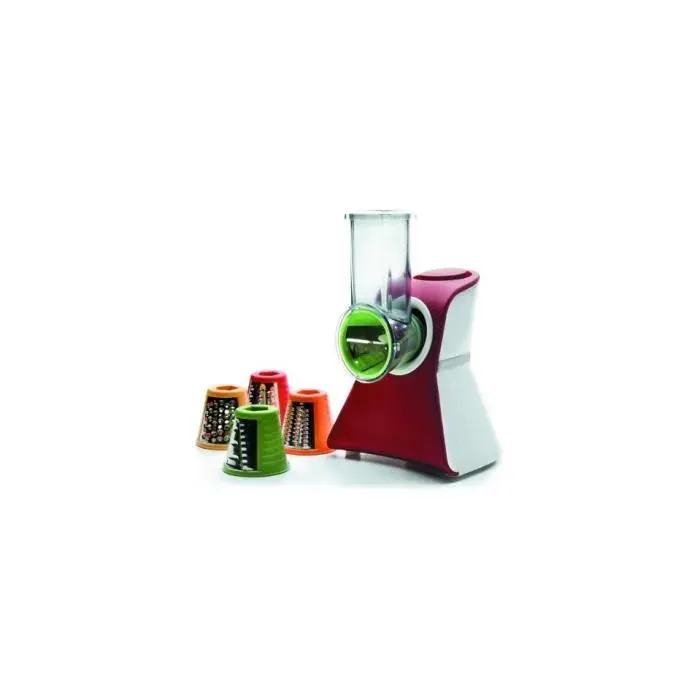 Hachoir électrique rouge pour légumes - Lacor - 5 lames de découpe - 150 W