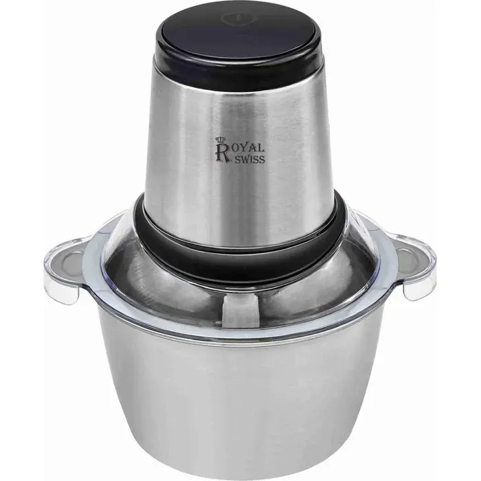 Hachoir électrique - Royal Swiss - Bol en acier inoxydable - 3 L - 300 watts