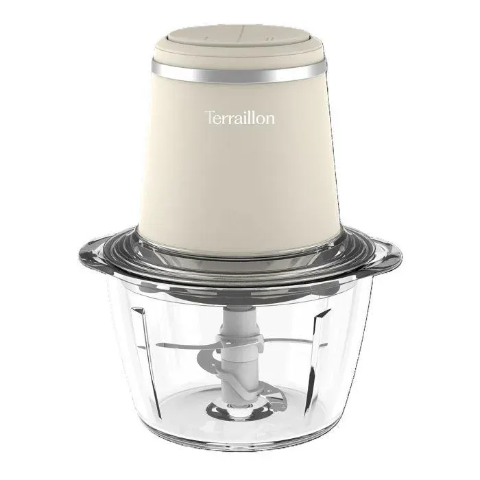Hachoir électrique - Terraillon SUNRISE - Bol en verre capcité 1.2L 350W 4 lames Inox 2 Vitesses