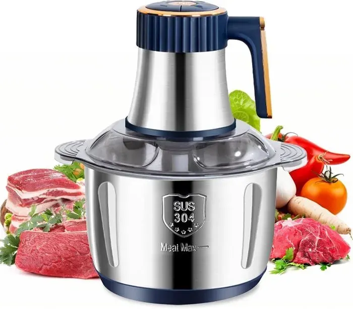 Hachoir électrique6 lames et un bol de 5 litres en acier inoxydable mixeur électrique de 500 watts avec 5 vitesses pour les