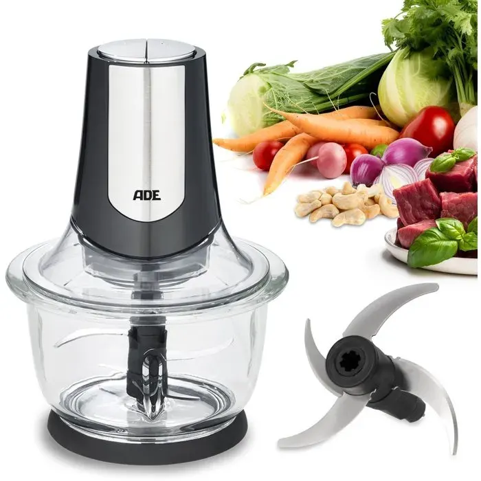 Hachoir Multi électrique - ADE - KITCHEN GADGETS - 2 vitesses - 12 L - Noir / Inox