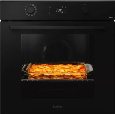Haier - Four Encastrable Id2p5b5eytb - Pyrolyse - Hydrolyse - Chaleur Pulsée - Porte Froide - Rails Télescopiques