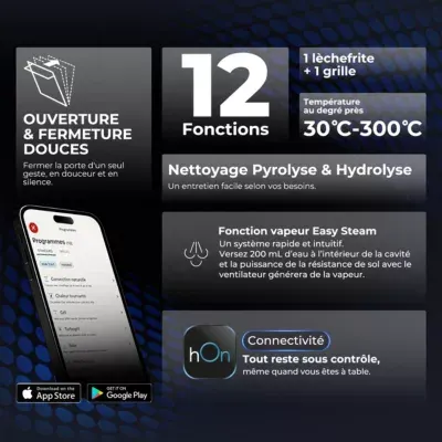 Haier - Four Encastrable Id2p5b5eytb - Pyrolyse - Hydrolyse - Chaleur Pulsée - Porte Froide - Rails Télescopiques — vue 4