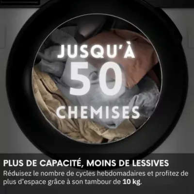 Haier - Lave Linge Hublot Encastrable Hwb100-B14858u-S - 10 Kg - 1400 Tr/Min - Classe A - Moteur Induction - Connecté — vue 10