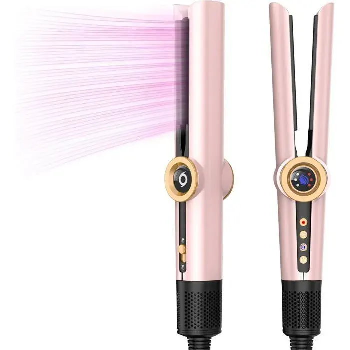 Hair Straightener 2 en 1 Seche Cheveux Lisseur，Lisseur Sechant Ionique Lisseur Cheveux Fer a Lisser Lisseur Portable Sans Dommage