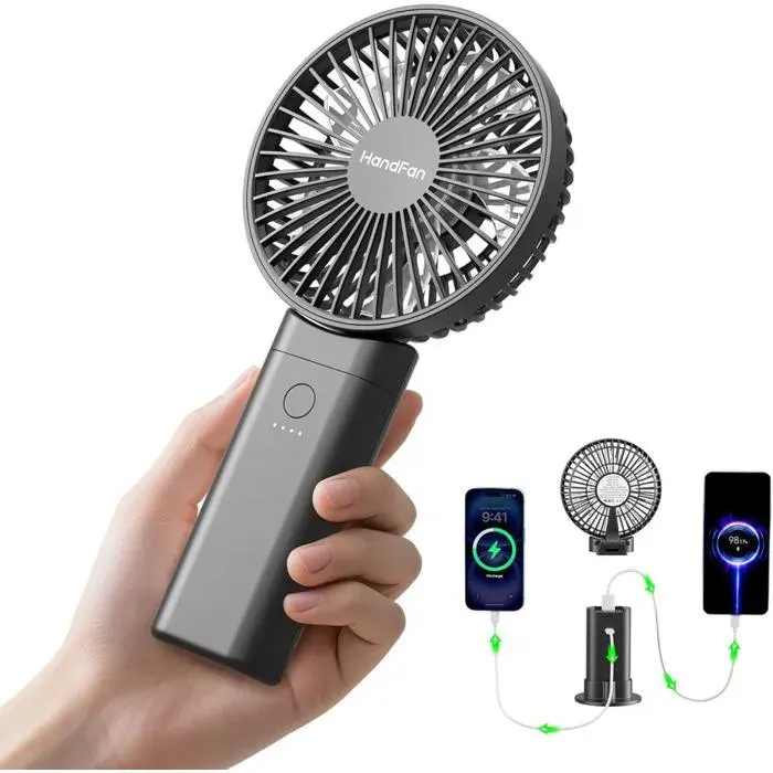 HandFan ventilateur portatif rechargeable mini ventilateur USB puissant et silencieux pour maison bureau et voyage