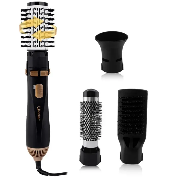HATTEKER 4 en 1 SECHE-CHEVEUX Brosse Soufflante Rotative Automatique Styler Multifonction Séchage et Coiffage