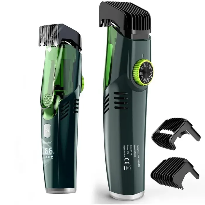 Hatteker Tondeuse Cheveux Homme – Tondeuse Barbe avec Aspiration IPX6 Étanche USB-C 1-20 mm Réglable 2 Sabots 70 Min